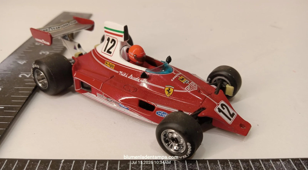 Ferrari 312 T Formula 1 Race Car Model Red Number 12